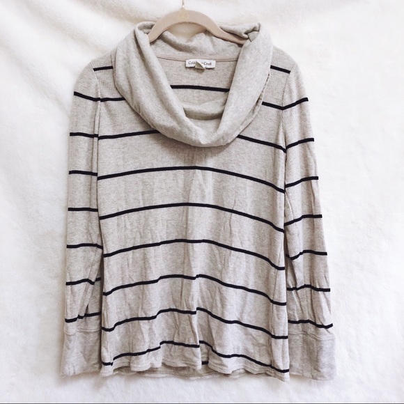 Coldwater Creek Tops - Cold water Creek Cream Striped Long Sleeve Sweater